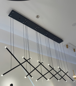 MODERN 4-LIGHT CROSSOVER LINEAR LED PENDANT