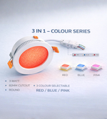 Daya Worldwide 3W LED junction box panel light from the 3 in 1 white and colour series, showing a sleek, modern design.