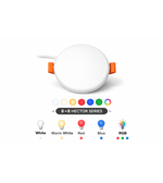 Round LED panel light available in white, warm white, 3 in 1 selectable and RGB color changing options