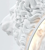 Luxury lion sculptural floor light decorative statement lighting