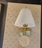 Modern bronze stone wall sconce by Daya Worldwide, featuring a sleek design and textured bronze finish for stylish lighting.