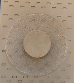 Modern stone halo wall light by Daya Worldwide featuring a circular design with a stone finish, ideal for contemporary wall decor.