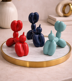 Set of three Pop Pup Balloon figurines by Daya Worldwide decor, colorful playful balloon animal designs for home decoration