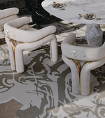 Elegant luxury dining chair by Daya Worldwide with upholstered seat and wooden legs, modern design for stylish dining rooms.