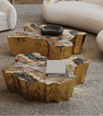 Aurora Sculpted Coffee Table by Daya Worldwide featuring a modern, sculpted design with a smooth surface and stylish finish.