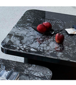 Set of two black marble top coffee tables by Daya Worldwide, modern design with sleek surfaces and sturdy legs.