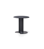 Daya Worldwide Eclipse side table with sleek black finish and modern design, perfect for living room decor.