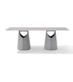 Luna Sculpt dining table by Daya Worldwide featuring a sleek, modern design with a smooth wooden surface and sculpted base.