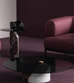 Midnight marble duo coffee table by Daya Worldwide featuring modern design and sleek black marble surfaces.