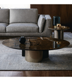 Daya Worldwide Imperial Oval Luxe Coffee Table with a sleek oval design and modern finish, ideal for contemporary living rooms.