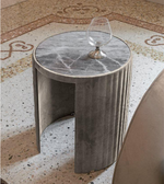 Daya Worldwide Luna Accent Side Table with round top and sleek legs, ideal for modern living room decor.