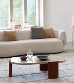 Daya Worldwide Plinth Coffee Table with sleek modern design and sturdy wooden base, perfect for contemporary living rooms.