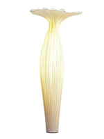 Minimalist sculptural floor lamp isolated on white background