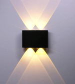Modern wall-mounted light fixture on a plain wall