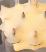 Close-up of a mannequin bust with a textured surface