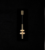 Modern pendant light fixture on a black background