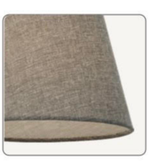 Textured brown lampshade on a white background