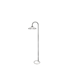 Line drawing of a floor lamp on a white background