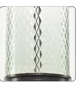 Decorative glass candle holder with geometric pattern