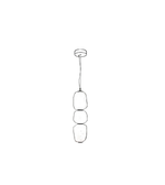 Black and white line drawing of a modern pendant light fixture on a white background