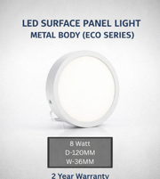 Daya Worldwide surface LED panel light with sleek white frame and illuminated panel for modern lighting applications.