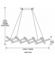 MODERN 5-LIGHT LINEAR LED PENDANT