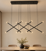 MODERN 4-LIGHT CROSSOVER LINEAR LED PENDANT