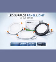 VOGUE LED Surface Panel Light by Daya Worldwide, sleek modern panel light with a slim design suitable for ceiling installation.