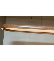 ELEGANT WOOD-FINISH LINEAR PENDANT WITH TRICOLOR LED