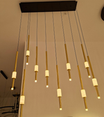 800MM LUXURY SPANISH ALABASTER LINEAR PENDANT WITH GOLD AND BLACK FINISH
