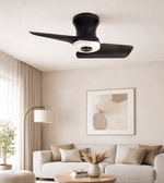 Daya Worldwide Nova Two Blade Light Fan ceiling fan with sleek design and integrated light fixture, mounted on ceiling.