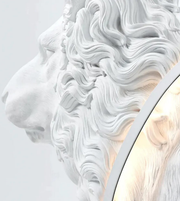 Luxury lion sculptural floor light decorative statement lighting