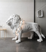Luxury lion sculptural floor light decorative statement lighting