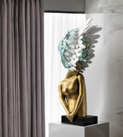 Daya Worldwide Ethereal Winged Form sculpture statue with intricate detailing, perfect for elegant home decor and artistic display