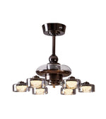 Daya Worldwide premium glass shade LED ceiling fan with sleek glass shade and modern design, ideal for stylish home lighting.