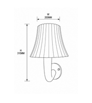 MODERN GREY FABRIC-STYLE LED OUTDOOR WALL LIGHT