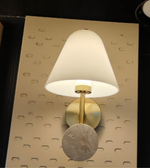 frosted glass shade wall light