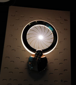 Golden infinity halo wall light by Daya Worldwide, modern wall sconce with circular halo design and warm glow for stylish lighting.