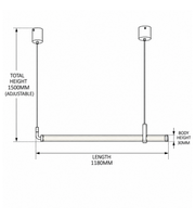 MODERN GOLD LINEAR LED PENDANT LIGHT