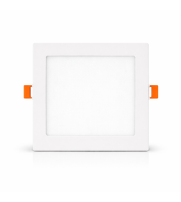 Slim square LED panel light for recessed ceiling with white frame