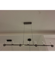 MODERN LINEAR 7-LIGHT GLASS PENDANT