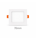 Slim square LED panel light for recessed ceiling with white frame in 70MM