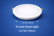 Slim metal LED panel light from Daya Worldwide, showcasing a modern, rectangular design with bright white illumination.
