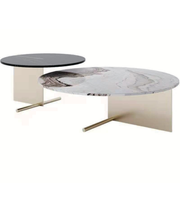 Round Marble Coffee Table Set