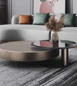 Round Dual Coffee Table Set