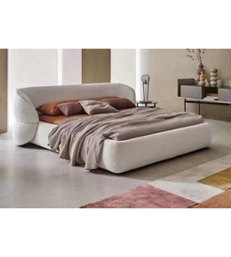 Daya Worldwide Cocoon Bed with a modern, cozy design featuring soft fabric and rounded edges in a stylish bedroom setting.