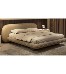 Daya Worldwide Halo Bed with sleek modern design, featuring a soft upholstered headboard and contemporary frame in a stylish bedroom setting.