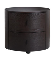 Daya Worldwide Cove bedside cabinet with a sleek wooden finish and modern design, featuring a drawer and open storage space.