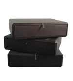Daya Worldwide Linea bedside cabinet with sleek wood finish and modern design, ideal for bedroom storage and decor.