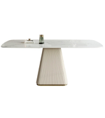 Contemporary Daya Worldwide Linea dining table with a sleek wooden surface and modern design for dining room decor.